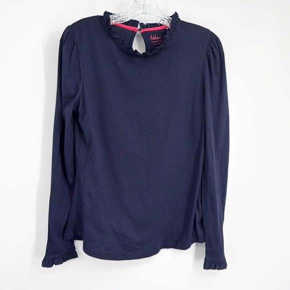 Boden Supersoft Frill Detail Top size 6 Navy Blue NWOT - Picture 8 of 15